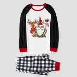 Christmas Matching Family Pajamas Crutches Gnomie with Deer Gray Pajamas Set