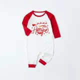 Christmas Matching Family Pajamas Believe Hope Santa Reindeer Gray Pajamas Set