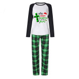 Christmas Matching Family Pajamas Silly Santa Christmas Is For Jesus Green Pajamas Set