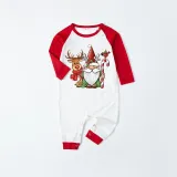Christmas Matching Family Pajamas Crutches Gnomie with Deer Gray Pajamas Set