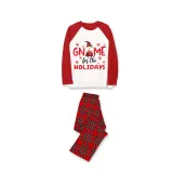 Christmas Matching Family Pajamas Through Snowflakes Gnomie For the Holidays Gray Pajamas Set
