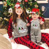 Christmas Matching Family Pajamas Snow Three Gnomies Christ Gray Pajamas Set