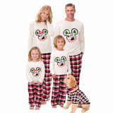 Christmas Matching Family Pajamas Cartoon Mouse Merry and Bright White Pajamas Set