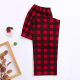 Christmas Family Matching Pajamas White Bear Baby Its Cold Outside Red Plaids Pant Family Pajamas Sets
