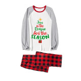 Christmas Matching Family Pajamas Jesus Is The Reason Christmas Gift Plaids Pants Pajamas Set