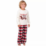 Christmas Matching Family Pajamas Dachshund Through the Snow Plaids White Pajamas Set