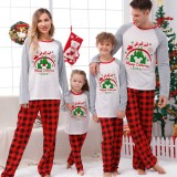 Christmas Matching Family Pajamas Cartoon Mouse Castle Santa Deer White Pajamas Set