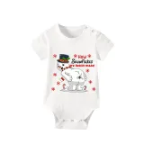 Christmas Matching Family Pajamas How Snowflakes are Really Made White Short Pajamas Set