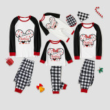 Christmas Matching Family Pajamas Cartoon Mouse Snowflake 2023 Black Pajamas Set