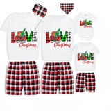 Christmas Matching Family Pajamas Love Christmas Trucks Short Pajamas Set