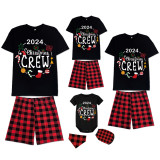 2023 Christmas Matching Family Pajamas Exclusive Design Christmas Crew Wreath Short Pajamas Set