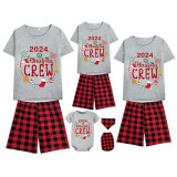 2023 Christmas Matching Family Pajamas Exclusive Design Christmas Crew Wreath Short Pajamas Set
