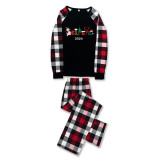 2024 Believe Christmas Matching Family Pajamas Snowman Love Christmas Black Red Plaids Pajamas Set
