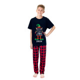 2024 Christmas Matching Family Pajamas Exclusive Design Naughty List Elf Black Pajamas Set