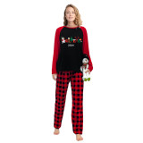 2024 Believe Christmas Matching Family Pajamas Snowman Love Christmas Black Red Plaids Pajamas Set