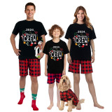 2023 Christmas Matching Family Pajamas Exclusive Design Christmas Crew Wreath Short Pajamas Set