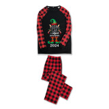 2024 Christmas Matching Family Pajamas Exclusive Design Naughty List Elf Black Pajamas Set