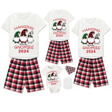 2024 Christmas Matching Family Pajamas Hanging With My Gnomies Short Pajamas Set