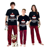 2024 Christmas Matching Family Pajamas Red Plaid Xmas Hat You Serious Clark Letters Black Set With Baby Pajamas