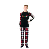 2024 Believe Christmas Matching Family Pajamas Snowman Love Christmas Black Red Plaids Pajamas Set