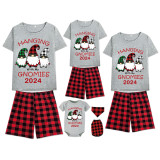 2024 Christmas Matching Family Pajamas Hanging With My Gnomies Short Pajamas Set