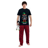 2024 Christmas Matching Family Pajamas Exclusive Design Naughty List Elf Black Pajamas Set