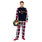 2024 Believe Christmas Matching Family Pajamas Snowman Love Christmas Black Red Plaids Pajamas Set
