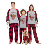 2024 Christmas Matching Family Pajamas Dachshund Through The Snow Gray Pajamas Set