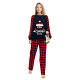2024 Christmas Matching Family Pajamas Red Plaid Xmas Hat You Serious Clark Letters Black Set With Baby Pajamas