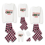 2024 Christmas Matching Family Pajamas Exclusive Design Printed Christmas Crew Red Pajamas Set