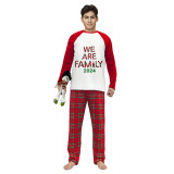 2024 We Are Family Christmas Family Matching Sleepwear Pajamas Plus Size Red Plaids Sets