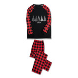 2024 Christmas Matching Family Pajamas Exclusive Christmas Tree Black Pajamas Set
