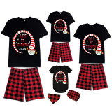 2024 Christmas Matching Family Pajamas Snowman Let It Snow Black Pajamas Set
