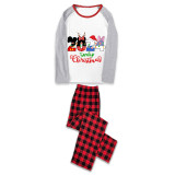 Christmas Matching Family Pajamas Cartoon Mouse 2024 Family Christmas White Pajamas Set