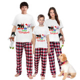 Christmas Matching Family Pajamas Cartoon Mouse 2024 Family Christmas White Pajamas Set