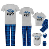 2024 Christmas Matching Family Pajamas Christmas Exclusive Design We are Family Polar Bear Blue Short Pajamas Set