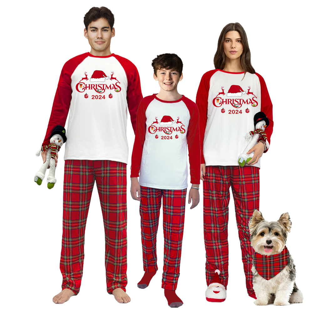 2023 Christmas Matching Family Pajamas Exclusive Design Christmas Couple Reindeer Gray Pajamas Set