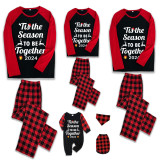 2024 Christmas Matching Family Pajamas Exclusive Design Merry Christmas Season Together Red Pajamas Set