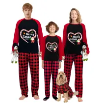 2024 Christmas Matching Family Pajamas Santa Heart Merry Xmas Pajamas Set