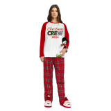 2024 Christmas Matching Family Pajamas Exclusive Design Printed Christmas Crew Red Pajamas Set