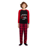 2024 Christmas Matching Family Pajamas Christmas With My Tribe Balck Plaids Pajamas Set