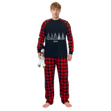 2024 Christmas Matching Family Pajamas Exclusive Christmas Tree Black Pajamas Set