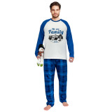 2024 Christmas Matching Family Pajamas Christmas We are Family Polar Bear Blue Plaids Pajamas Set