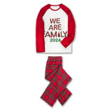 2024 We Are Family Christmas Family Matching Sleepwear Pajamas Plus Size Red Plaids Sets