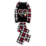 2024 Christmas Matching Family Pajamas Santa Heart Merry Xmas Pajamas Set
