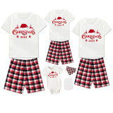 2024 Christmas Matching Family Pajamas Exclusive Design Christmas Couple Reindeer Short Pajamas Set
