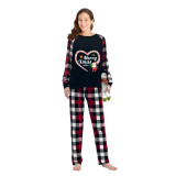 2024 Christmas Matching Family Pajamas Santa Heart Merry Xmas Pajamas Set