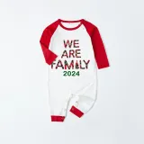 2024 We Are Family Christmas Family Matching Sleepwear Pajamas Plus Size Red Plaids Sets