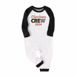 2024 Christmas Matching Family Pajamas Exclusive Design Printed Christmas Crew Red Pajamas Set