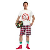 2023 Christmas Matching Family Pajamas Snowman Let It Snow Short Pajamas Set